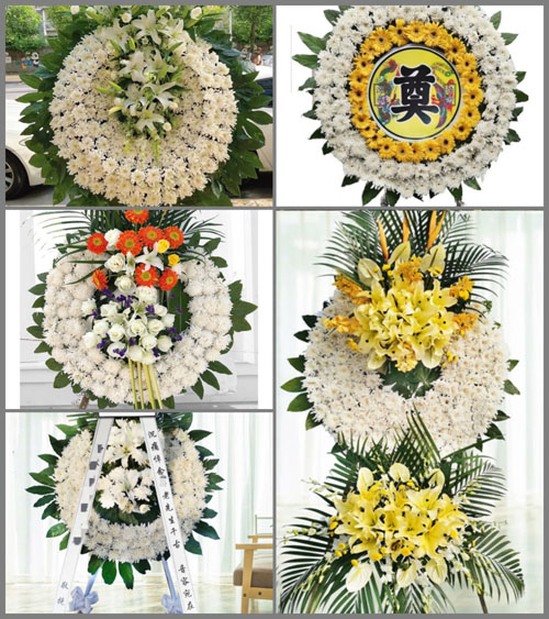 广东广州市花都区狮岭镇义山村花圈速递